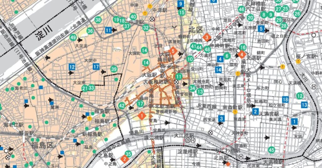 大阪市の水害ハザードマップ