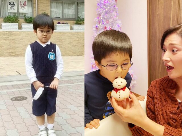 金子恵美さんとお子さん