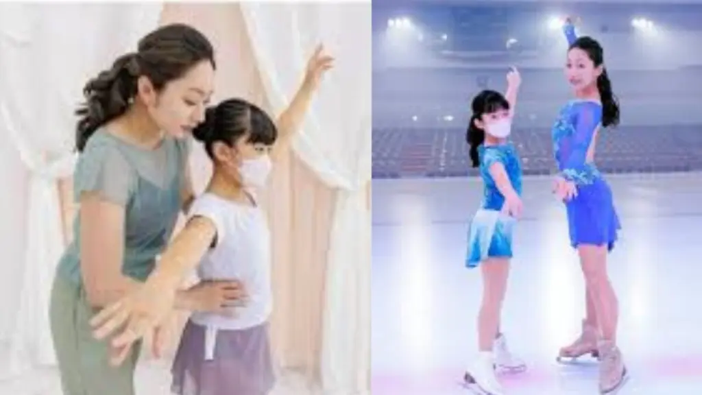 [安藤美姫さんと娘のひまわりさんが仲睦まじく寄り添う様子