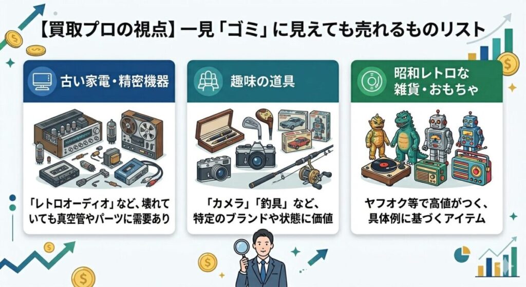 【買取プロの視点】一見「ゴミ」に見えても売れるものリスト