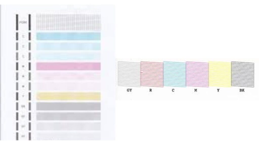 ノズルチェックの結果の例